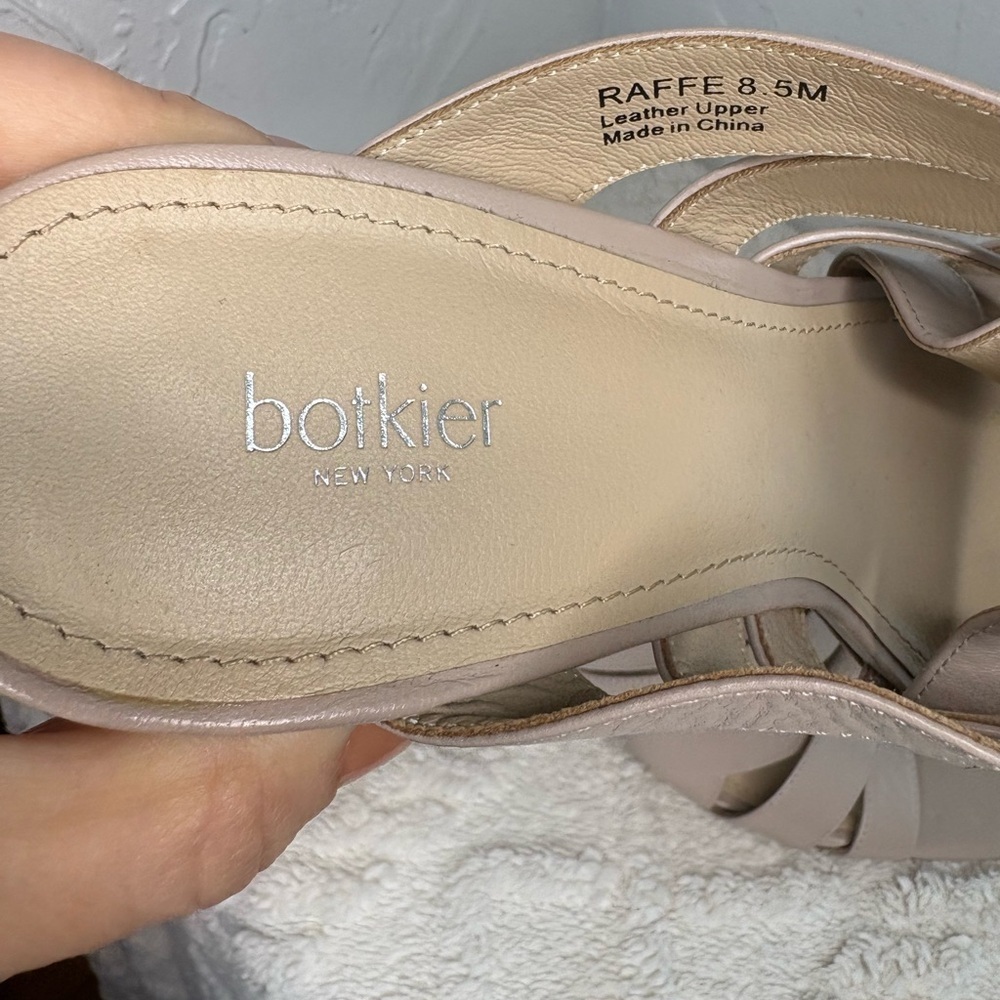 Botkier Women’s Beige Knotted Strappy Block Heel Sandals sz 8.5 cream tan - Picture 8 of 11
